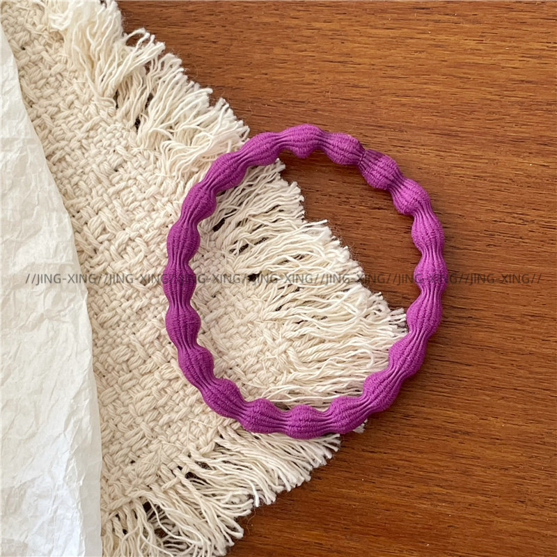 Ladylike style, gentle color series, colorful towel loops, hair bands, new daily basic leather bands, ponytail hair ties pic 30