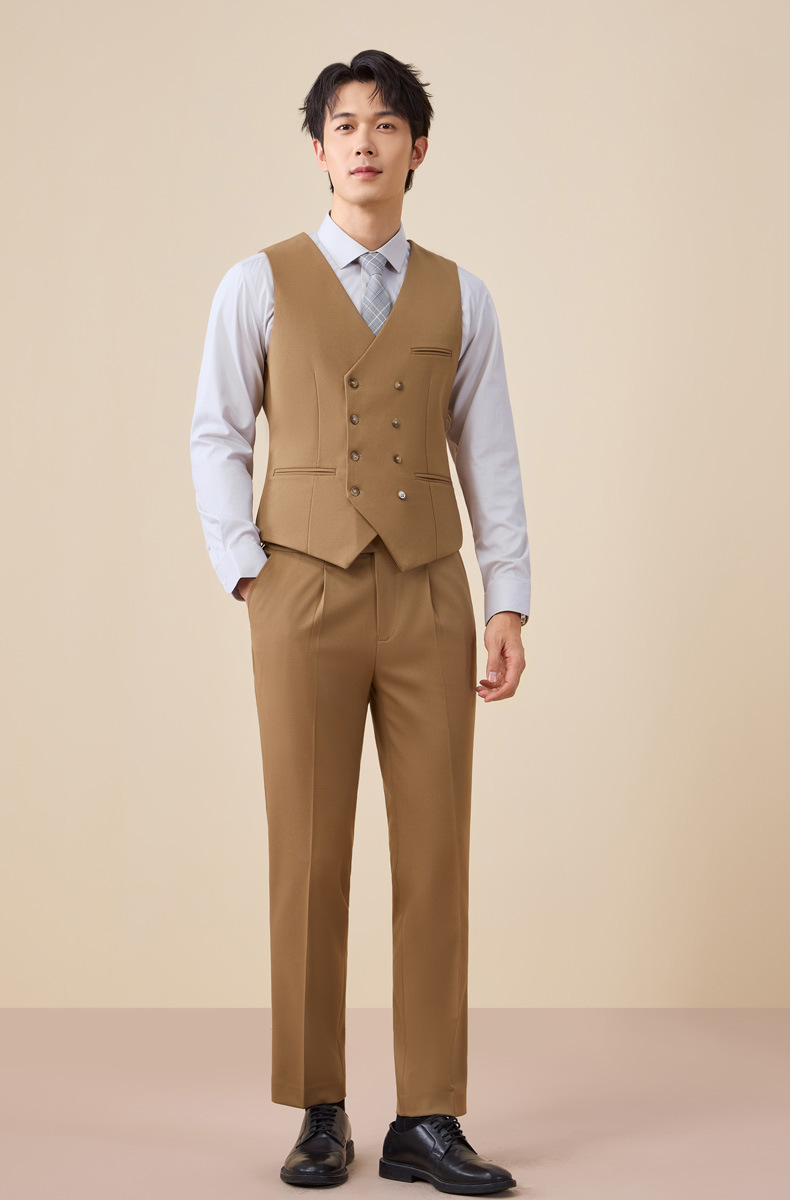Tian Si Acetic Acid high-end navy blue suit set for men pic 28