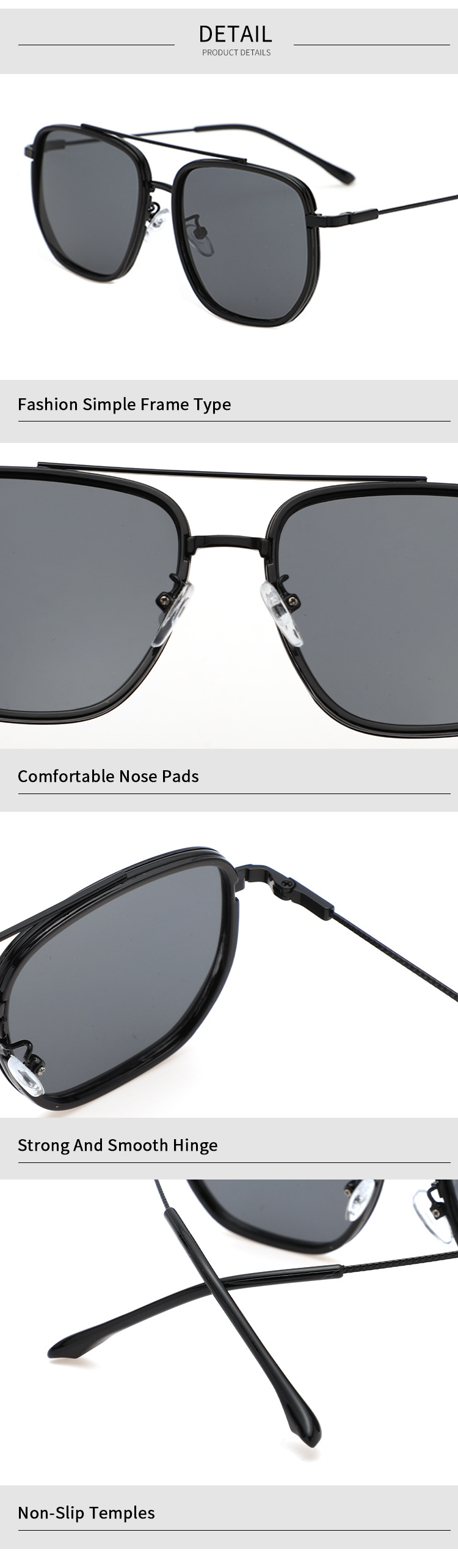 Cross-border new sunglasses, the same style as the popular ones, are fashionable and trendy bestsellers with a feminine charm. Direct sales from the manufacturer pic 7