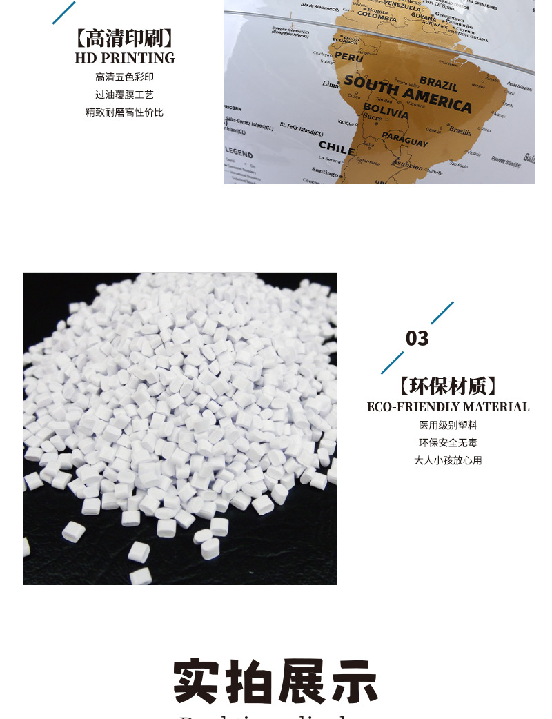 Jingfeng 20CM large English globe, a Nordic light luxury creative birthday gift handicraft with a metal stand pic 9