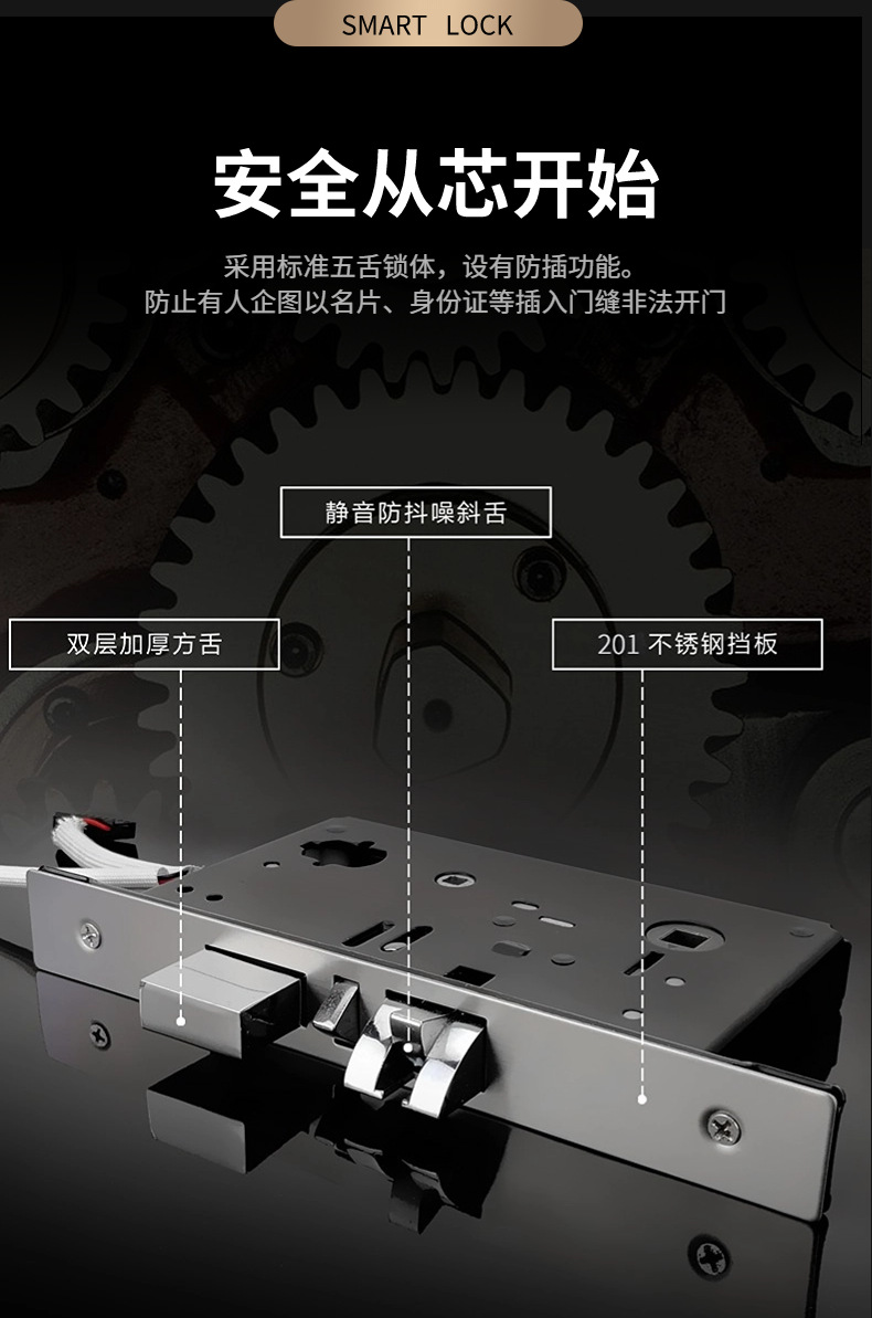 【厂家直销】酒店智能刷卡锁宾馆民宿电子锁出租屋公寓IC卡门锁详情11