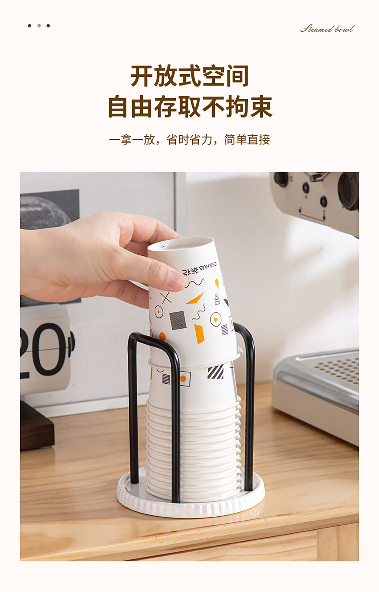 家用陶瓷厨房锅盖架台面汤饭勺架置物架收纳台式方勺子饭勺架子详情10