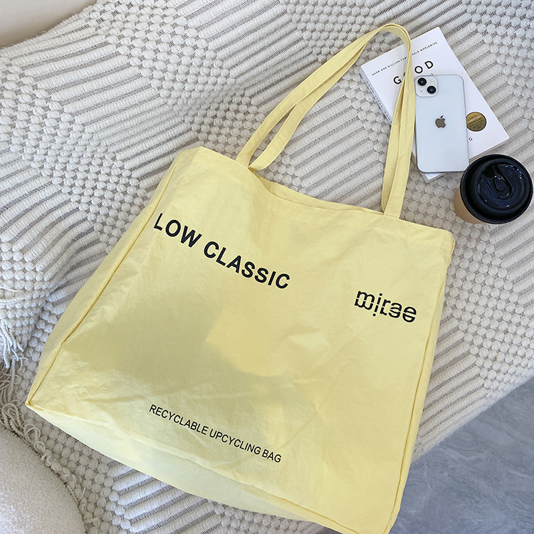 热巴同款帆布包LOWCLASSIC大容量通勤单肩包简约购物袋潮百搭详情25