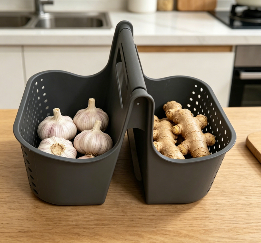 storage basket Household hanging storage basket Bathroom hanging basket kitchen and bathroom storage basket Wall-mounted storage pic 2