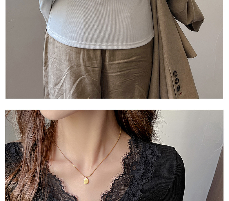 A lace-trimmed V-neck long-sleeved base layer for women, paired with a German fleece, brushed, and slimming design off-the-shoulder T-shirt for autumn and winter pic 18