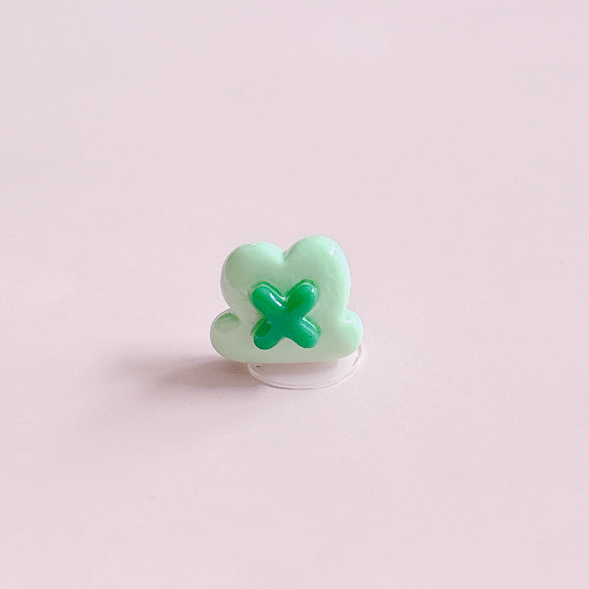 xn Cute mini heart-shaped flowers, simple decoration materials, diy handcrafted hair clips, ear studs, cream glue material pic 12