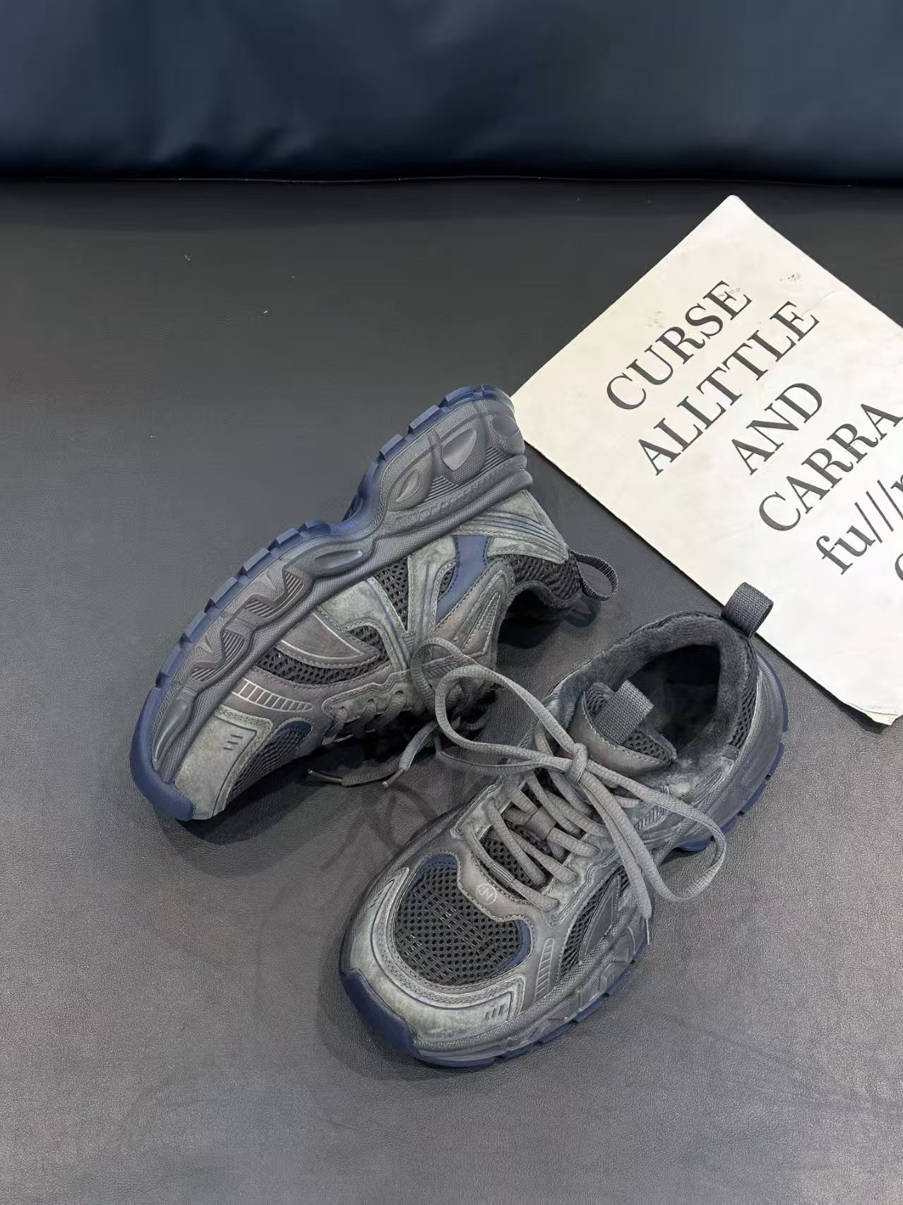 Fleece dad shoes for women 2025 autumn/Winter new retro genuine leather sports casual shoes, versatile thick-soled color-blocking running shoes pic 15