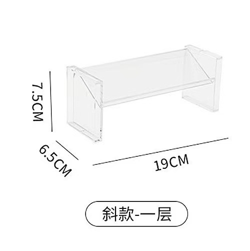 透明吧唧亚克力多层收纳盒叠加置物架桌面ins阶梯式展示陈列架详情8