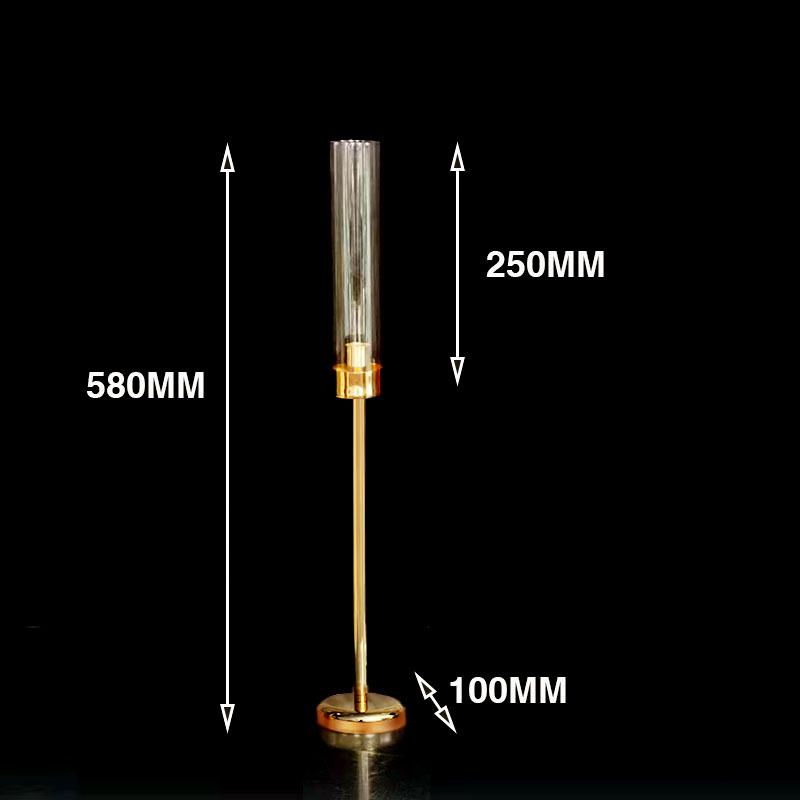 跨境专供婚庆道具金色电镀单支烛台婚礼生日派对亚克力烛台装饰品详情3