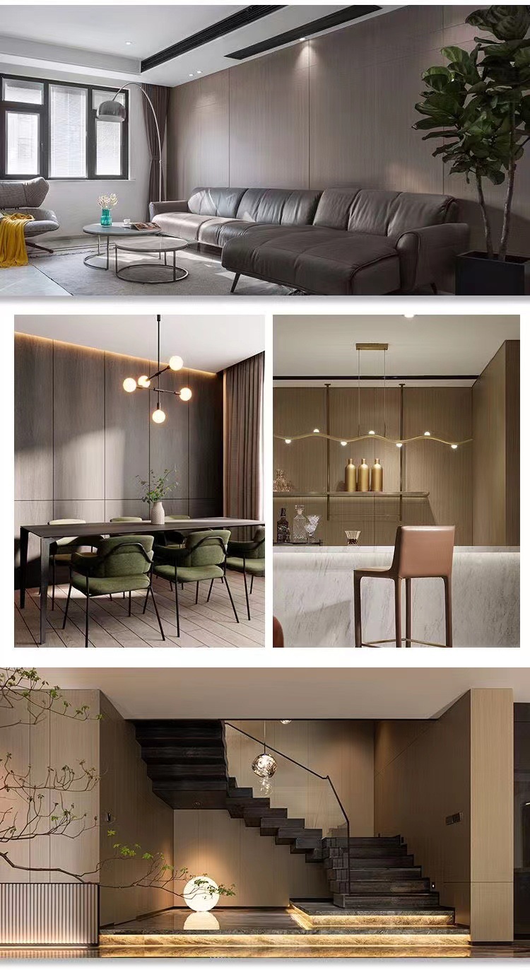 集成墙板竹纤维碳晶板木饰面护墙板无缝板碳岩板装饰板金属板防水详情11