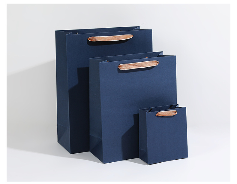 Gift bags in stock, simple style solid color paper bags, company exhibition and sales event, gift packaging bag manufacturer wholesale pic 9