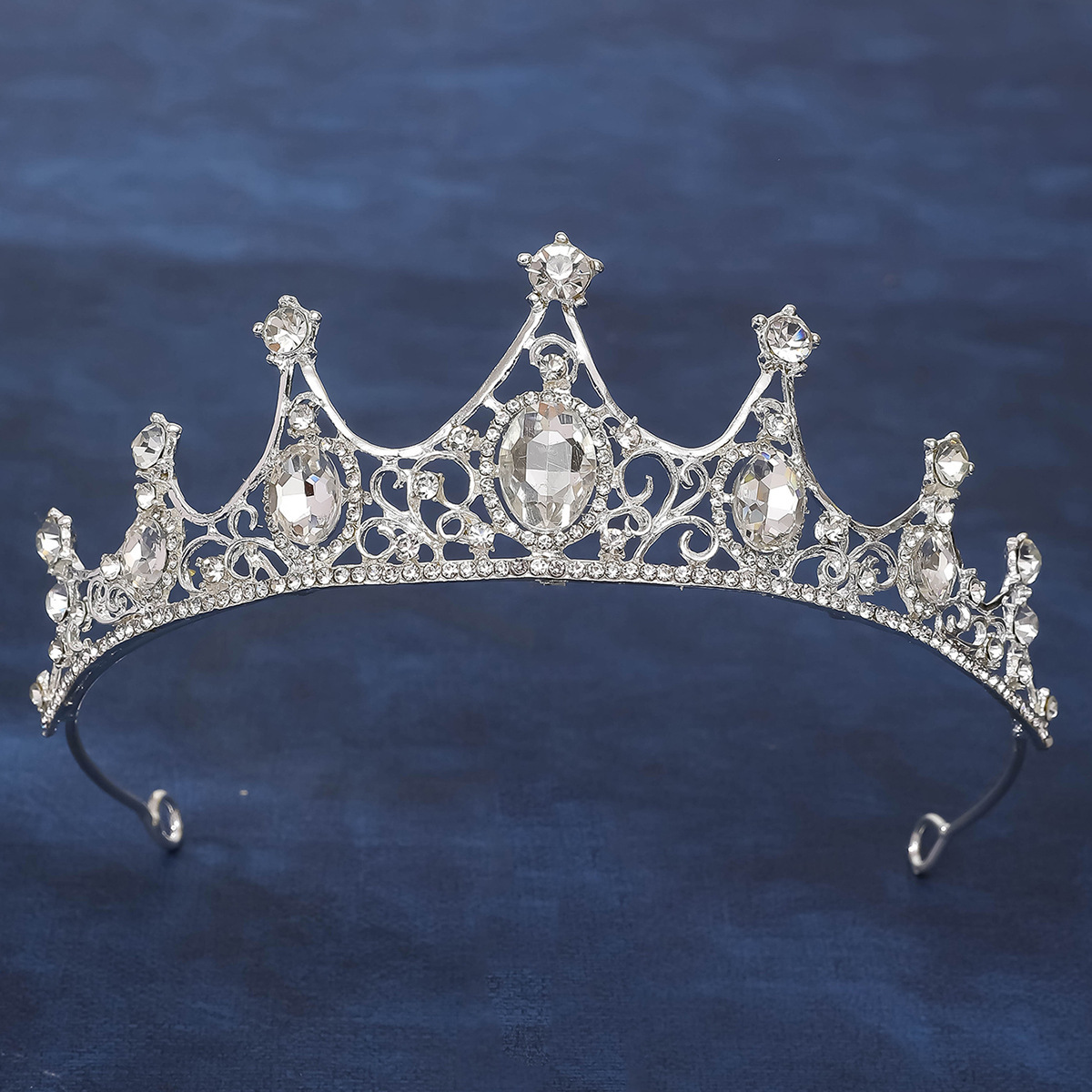 新娘皇冠头饰新娘巴洛克韩式水钻公主女王冠生日发饰端婚纱礼服配详情16