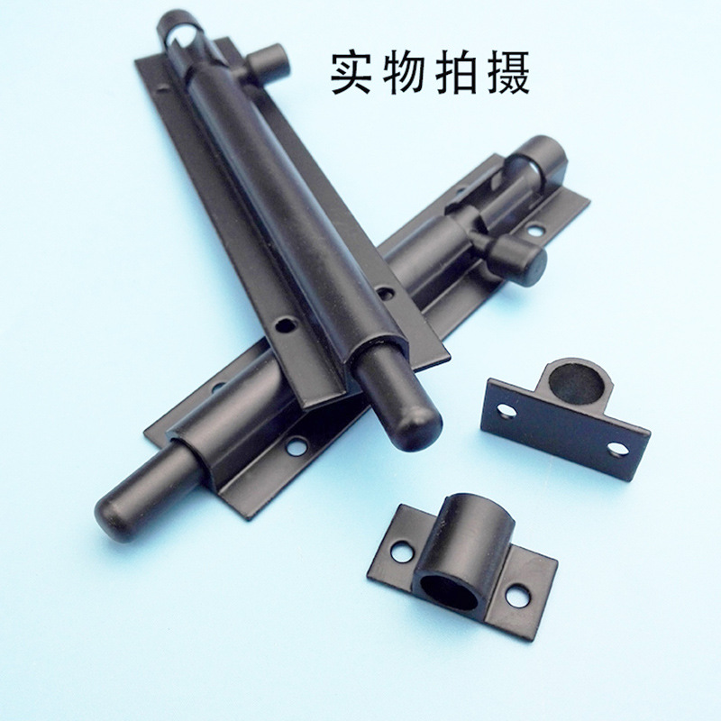 埃菲批发插销门栓门扣门闩 加厚黑色白色F型插销铝合金门栓防盗扣详情10