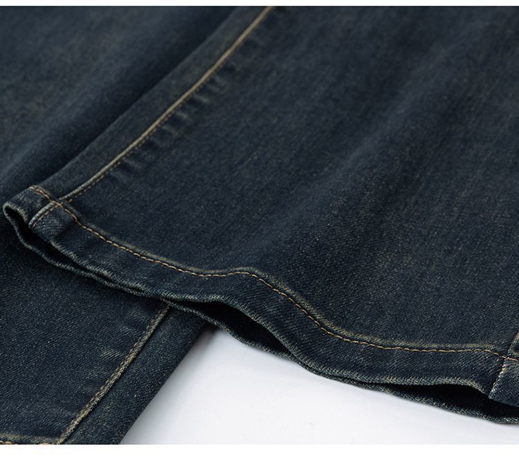 Denim wide-leg pants for women, Spring/Autumn 2025 new stretch elastic tight-waisted, fleece thickened narrow slimming straight-leg pants pic 17