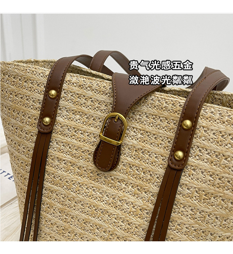 草编大容量包女包编织夏天沙滩女2024新款包包单肩手提托特包大包详情3