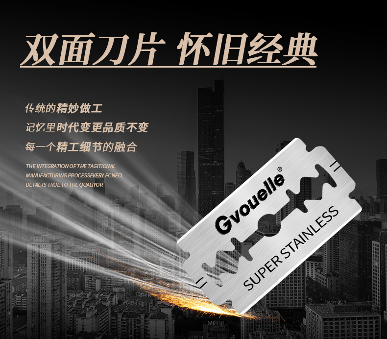 ✅ source factory general double-sided blade, old-fashioned razor blade, stainless steel razor blade, double-edge shaving blade pic 1