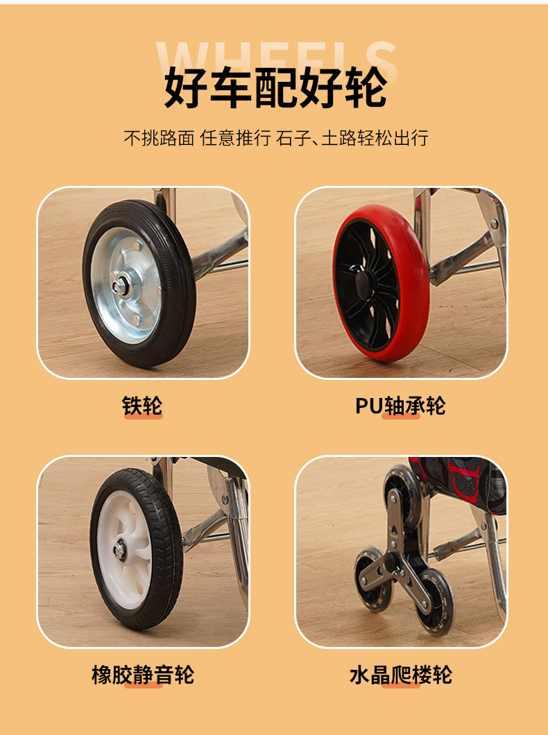 老年人买菜车可爬楼三轮购物车超市菜市场小拉车折叠手拉小推车详情15