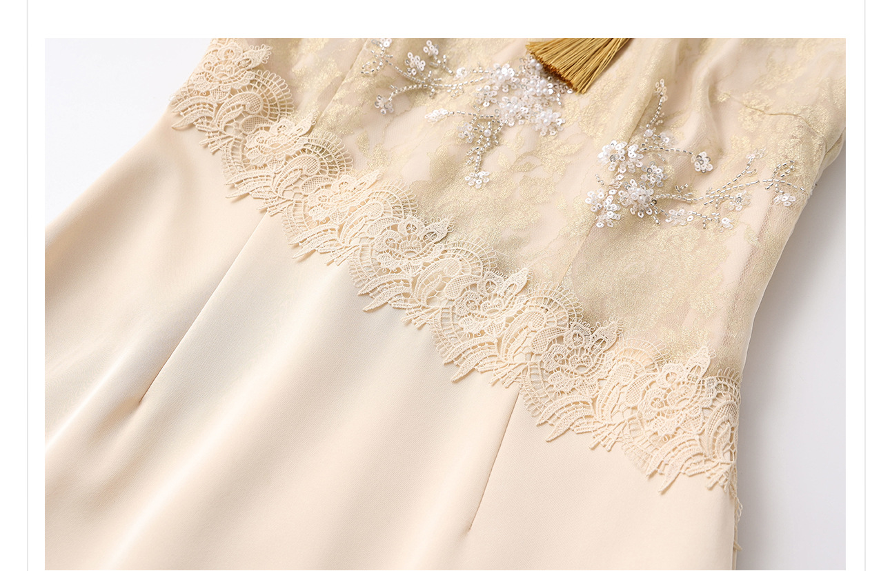 New Chinese-style high-end lace embroidered dress for women, a stunning ancient French style improved cheongsam dress N3111 pic 19