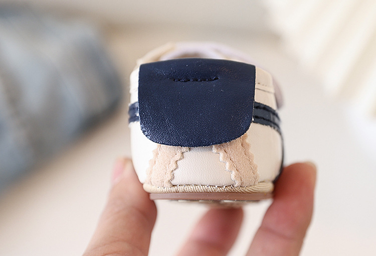 Soft-soled anti-slip walking shoes for infants aged 0-1 year old, boys and girls, 6-9-12 months, and sports color-blocked white shoes pic 13