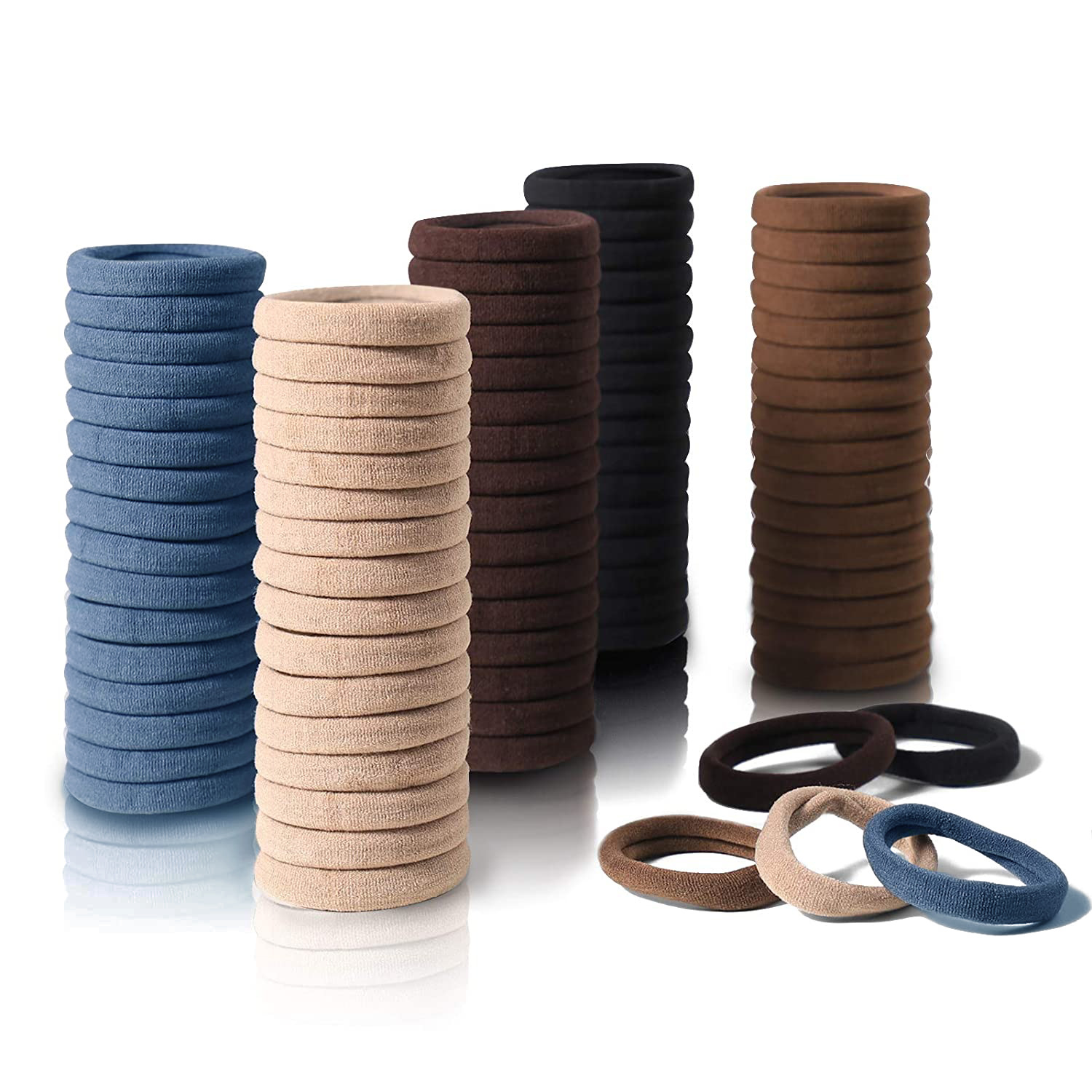 100根装韩版简约彩色无接缝头绳不伤发毛巾圈高弹力发绳发圈头饰详情5