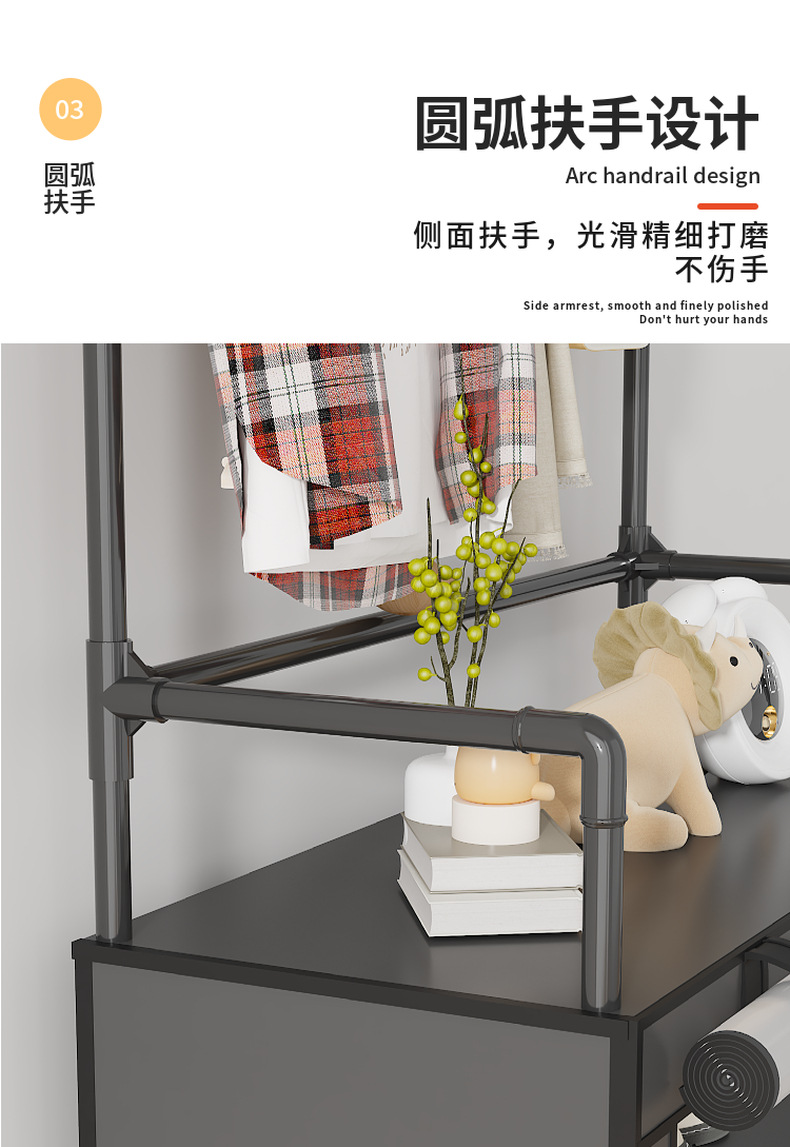 6604B Multi-layer shoe and hat rack, storage rack, shoe storage rack, dust-proof shoe rack pic 9