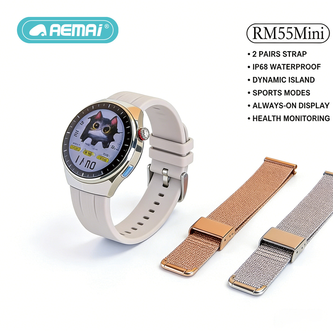 AEMAi Bluetooth Watch for blood oxygen, body temperature, heart rate and health monitoring, multi-functional Bluetooth watch for smart sports payment pic 3