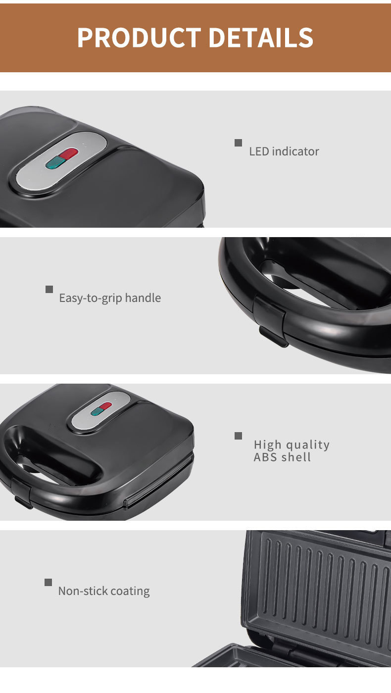 Cross-border export sandwich machine 10-in-1 detachable breakfast machine, cake, nut, doughnut and waffle machine pic 8