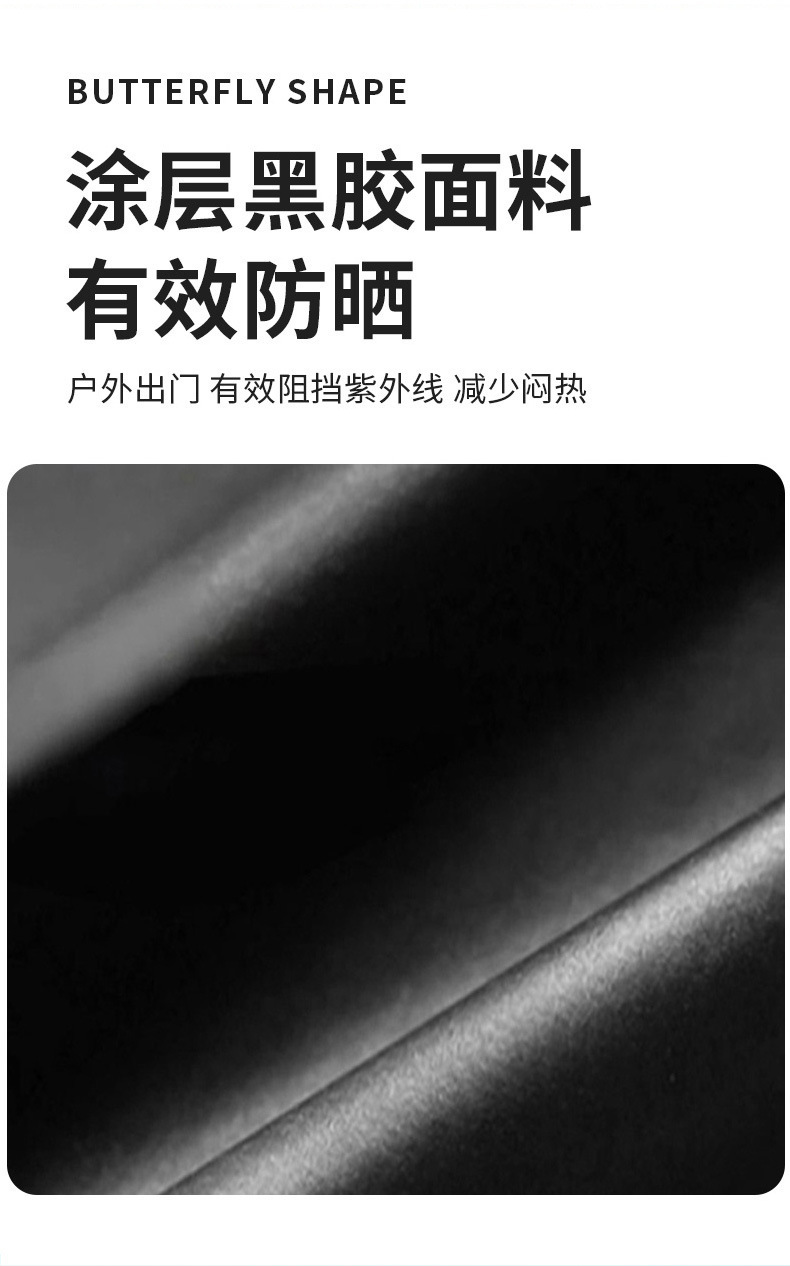 户外露营黑胶天幕方形野营帐篷晴雨两用蝶形野炊遮阳棚布防日晒 pic 8