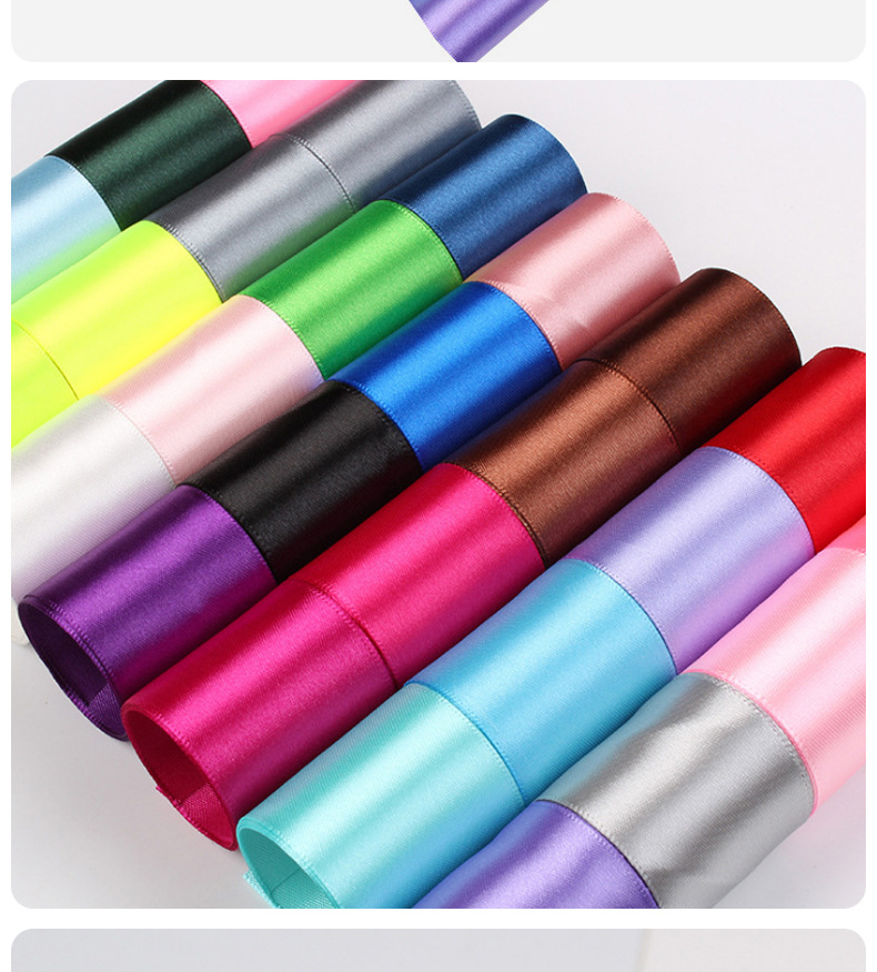 Dingxin Ribbons Wholesale: 4cm rolled edge polyester colored satin ribbons, DIY accessories, flowers, gifts, cake packaging ribbons pic 12