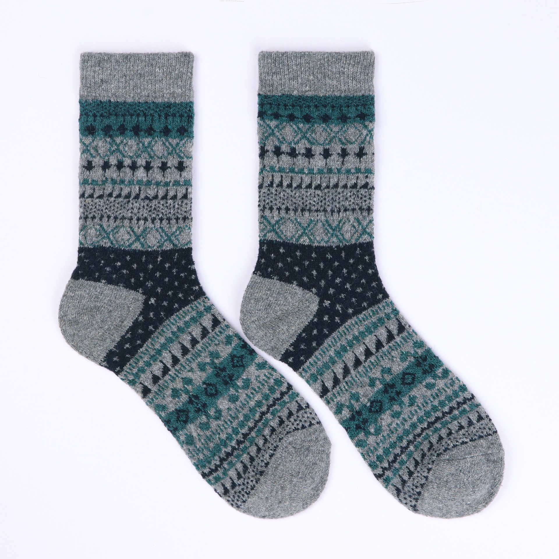 袜子男袜双针双路保暖防臭吸汗长袜日系复古民族风秋冬中筒袜潮详情8