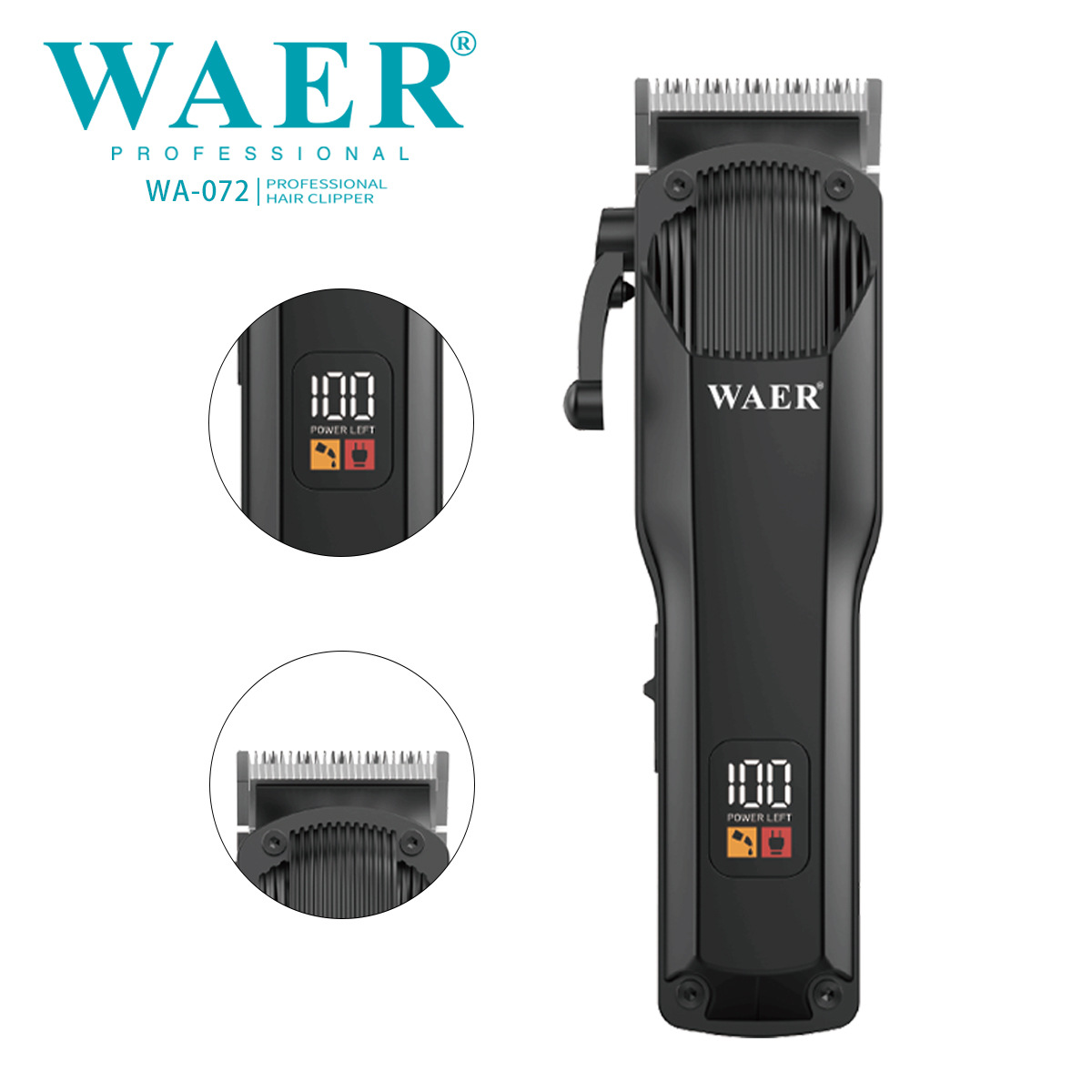 WAER跨级新款电动理发器电推剪电动剃头刀发廊美发电推剪子理发剪详情5