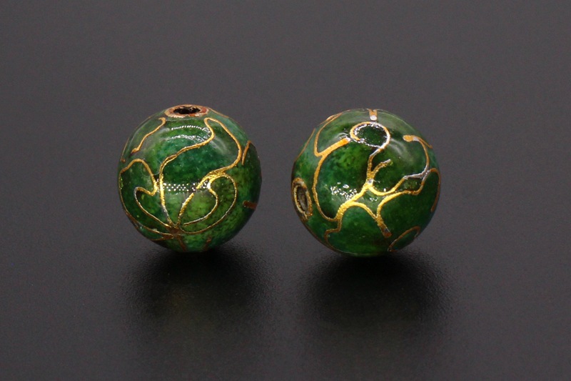 Traditional copper-based cloisonne enamel jewelry accessory beads, cloisonne multi-specification polished round beads pic 17