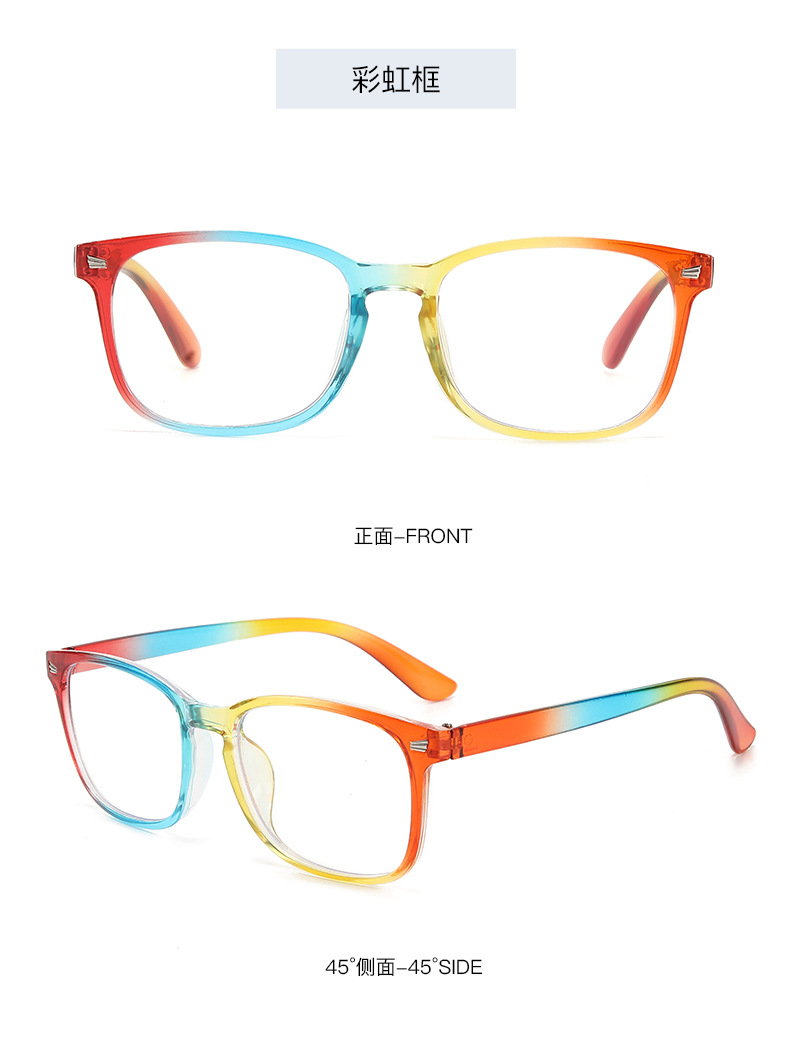 复古平光镜男女防蓝光眼镜防紫外线方形镜框米钉眼镜架电脑镜8082详情25