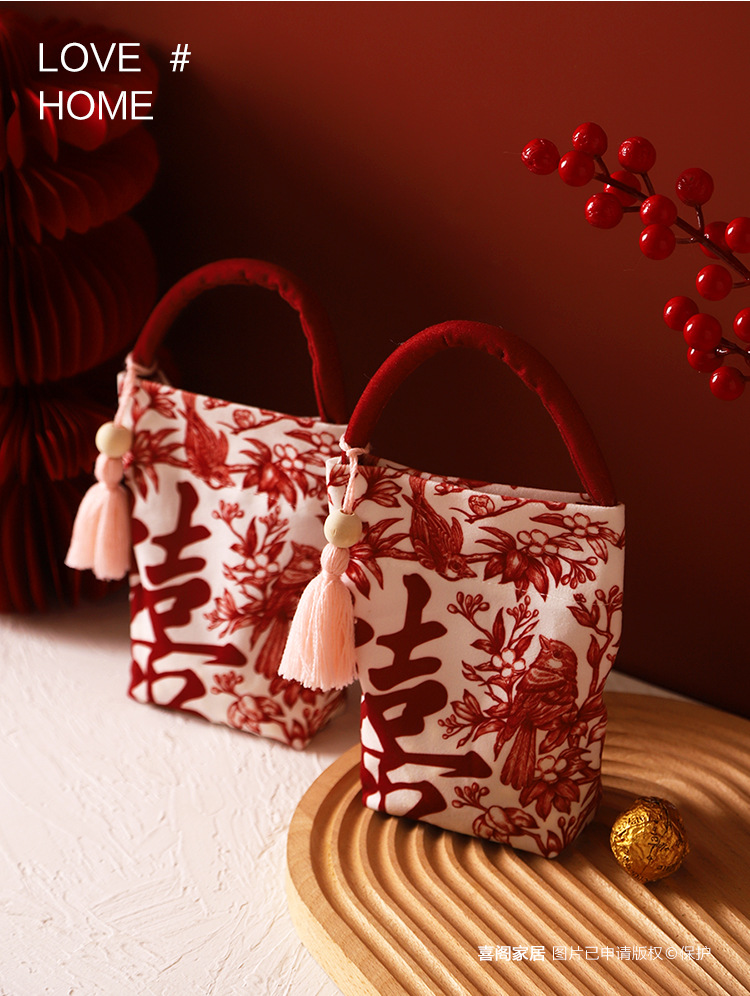 2025 New wedding candy bag, gift bag, candy cloth bag, empty, simple and elegant, specially designed for wedding return gifts pic 10