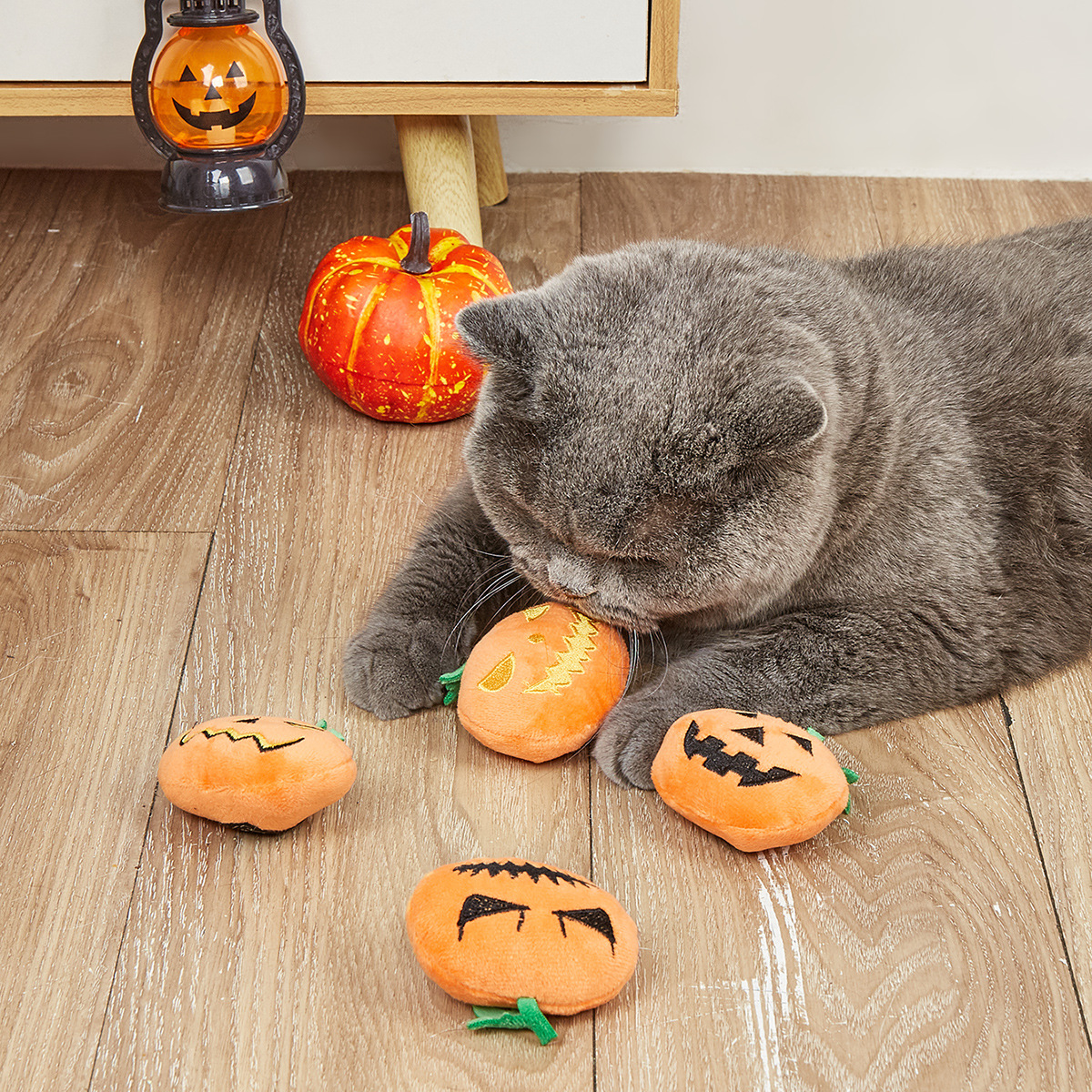 A large pumpkin grimage-shaped Halloween cat toy with a baby, a bite resistance and teeth, a new type of cat toy directly supplied by the manufacturer pic 21