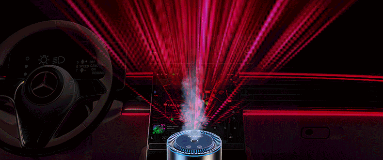 星空顶智能投影车载香薰机车用香水汽车用品氛围灯喷雾车载香熏机详情9