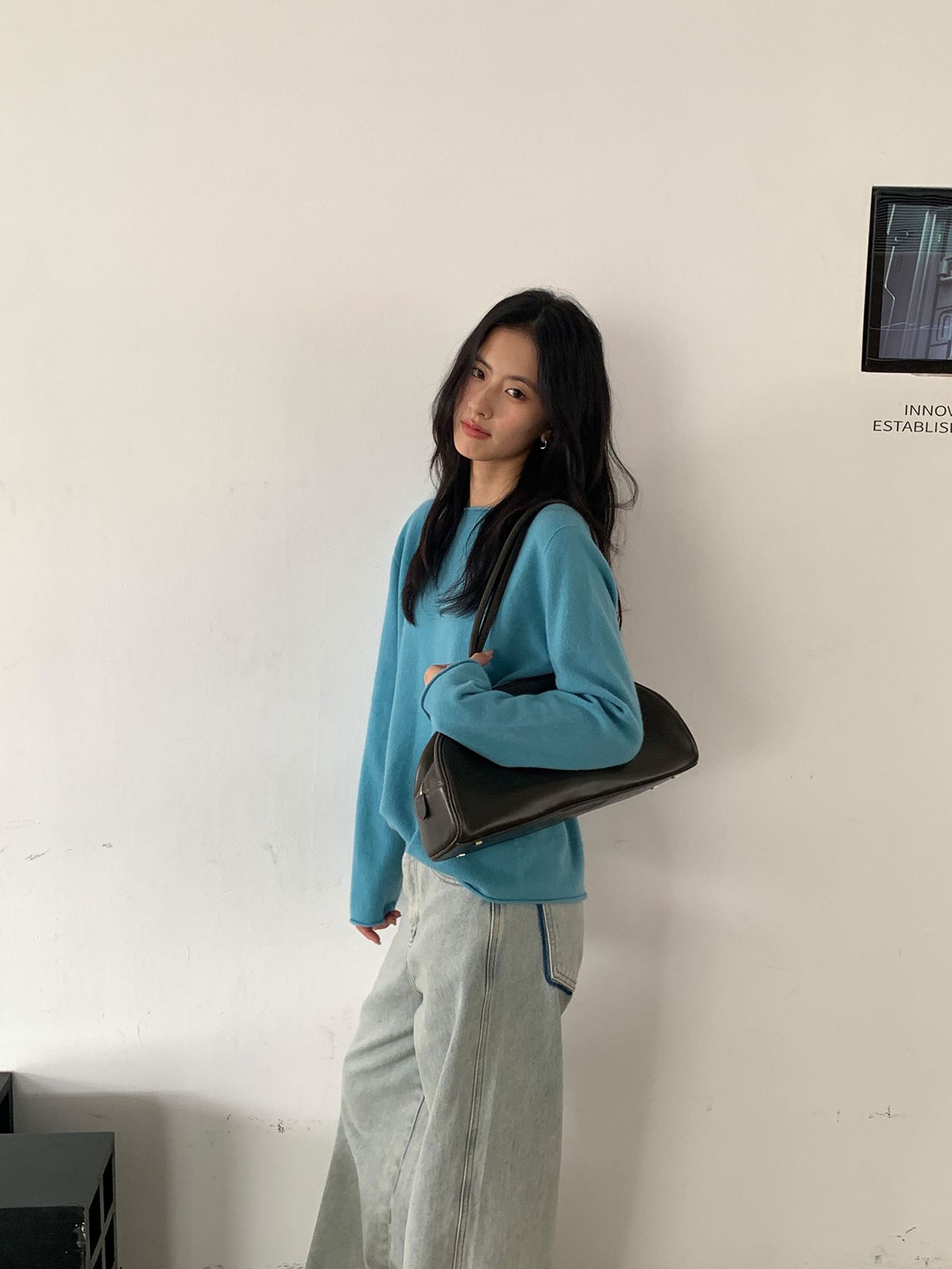 Korean-style seamless one-piece process round-neck pullover cotton and wool sweater, basic base layer for women a1183 in autumn and winter pic 78