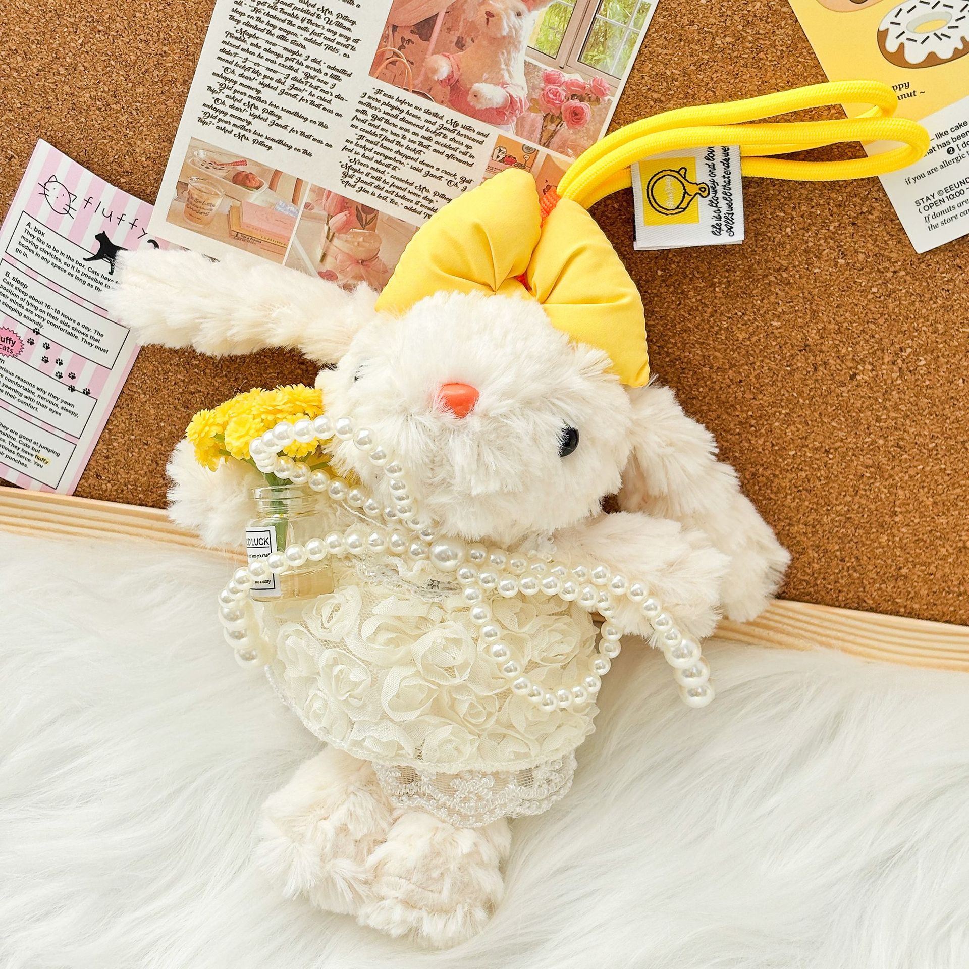 垂耳兔毛绒挂件小红书同款毛绒玩偶创意手工玩偶包包公仔挂件批发详情6