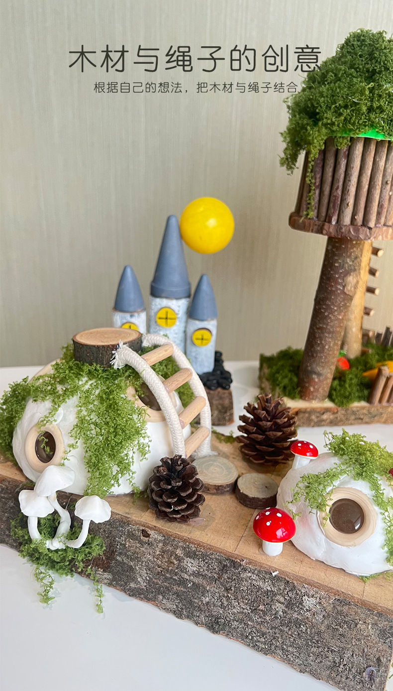 新款diy手工工艺品木屋diy材料包幼儿园益智发光圣诞礼物装饰批发详情9