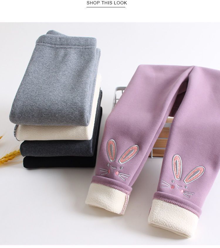 女童加绒裤子外穿打底裤冬季童裤宝宝加绒一体绒中小儿童长裤潮详情5