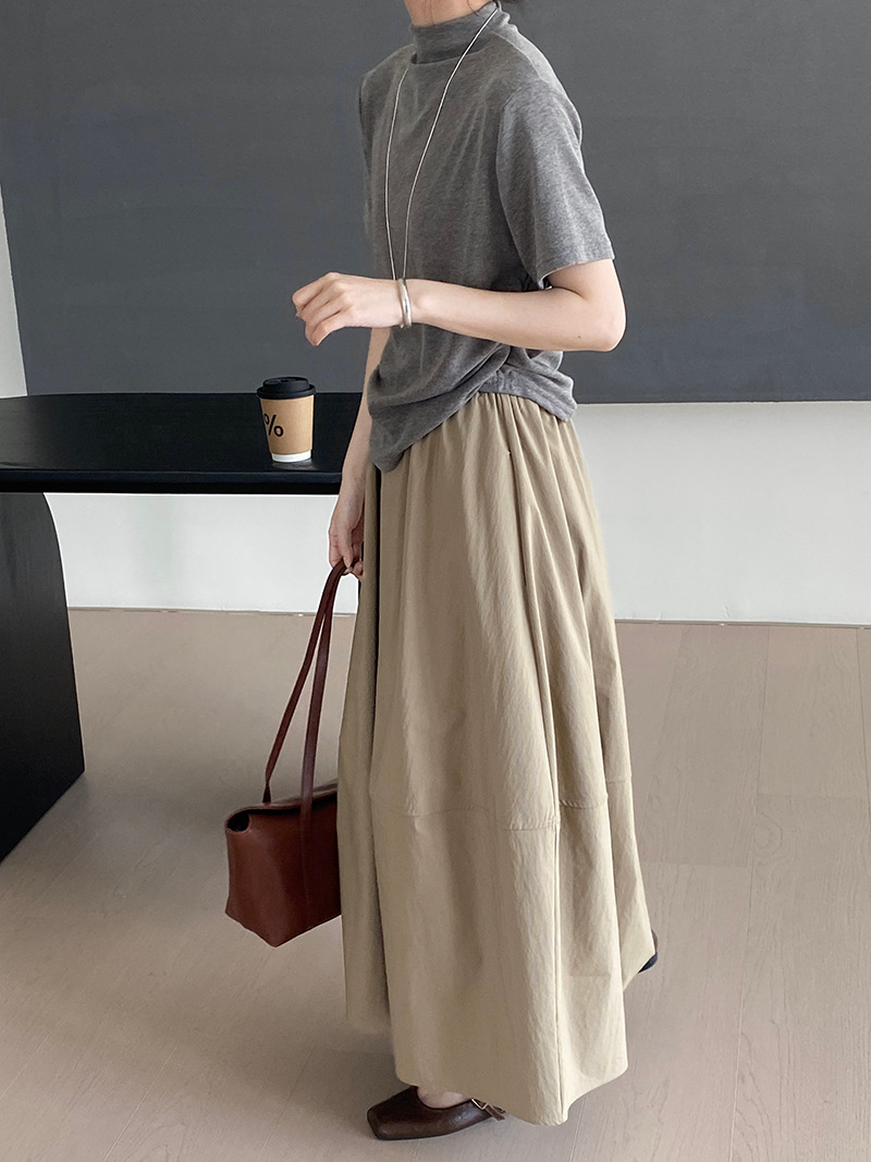 那末 本期主推 搭全店的半身裙！极简通勤百搭松紧腰长裙女2135详情14