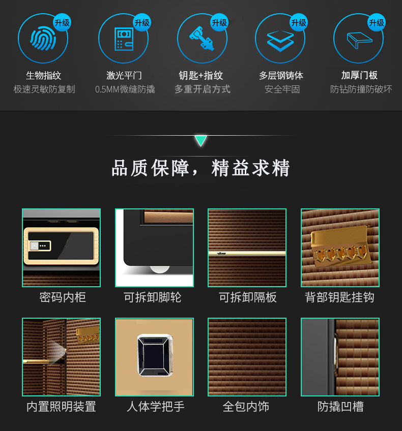 保险柜全钢办公家用大小型防盗保险箱指纹密码单双门保管箱柜厂家详情5