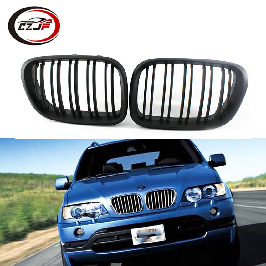 Применим к 2000-03 BMW X5E53 передняя решётка радиатора, чёрная 511380051 51138250052 pic 1