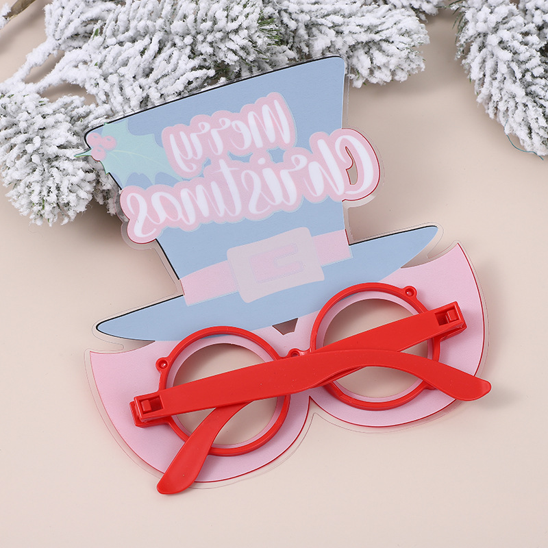 跨境新款圣诞节成人儿童派对创意眼镜圣诞节装饰拍照道具眼镜架详情3