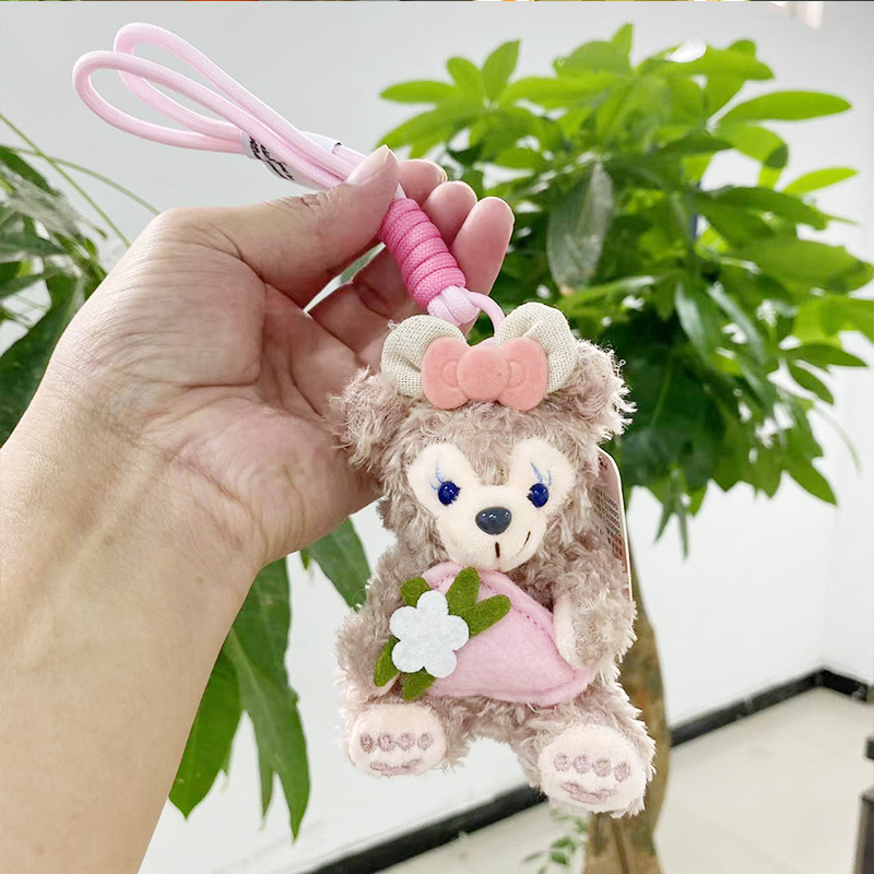 雪莉玫小熊钥匙扣玩偶毛绒挂件达菲公仔情侣包包娃娃女生礼物批发详情6