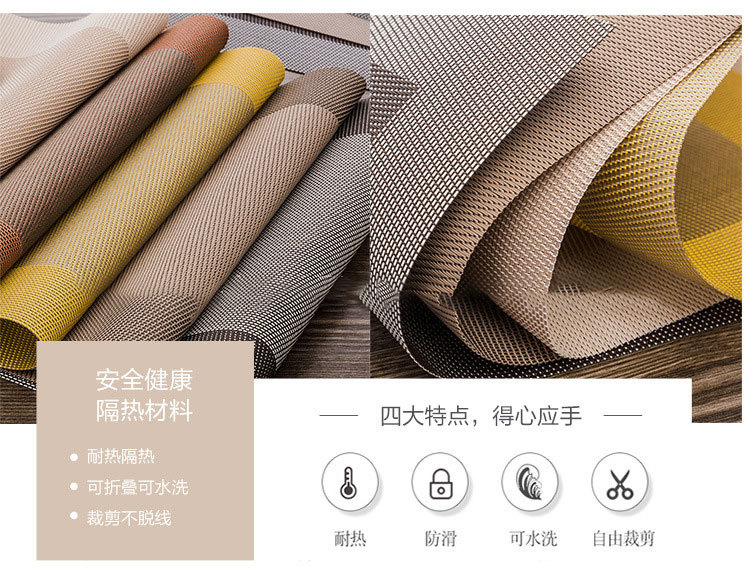 速卖通跨境pvc餐垫防水防油日式隔热餐桌垫酒店餐厅咖啡厅西餐垫详情13