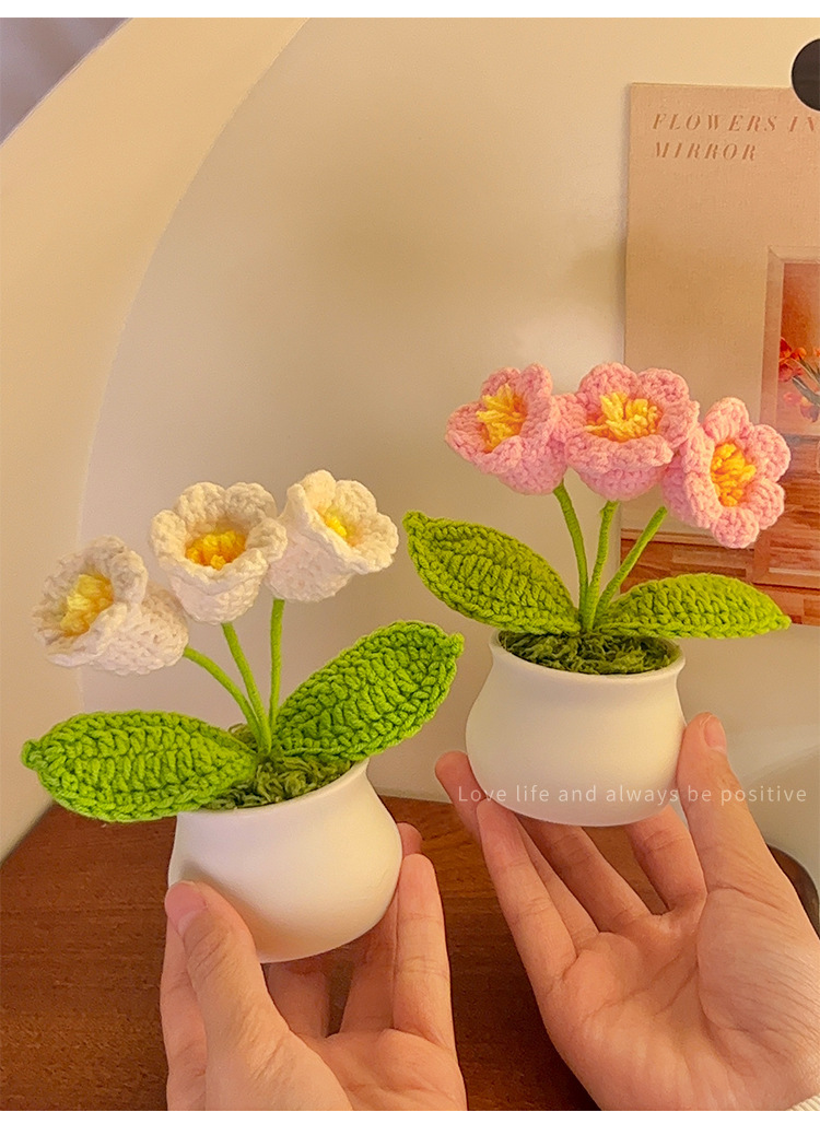 生日礼物女生伴手礼向日葵手工编织毛线桌面装饰摆件假花仿真花束详情8