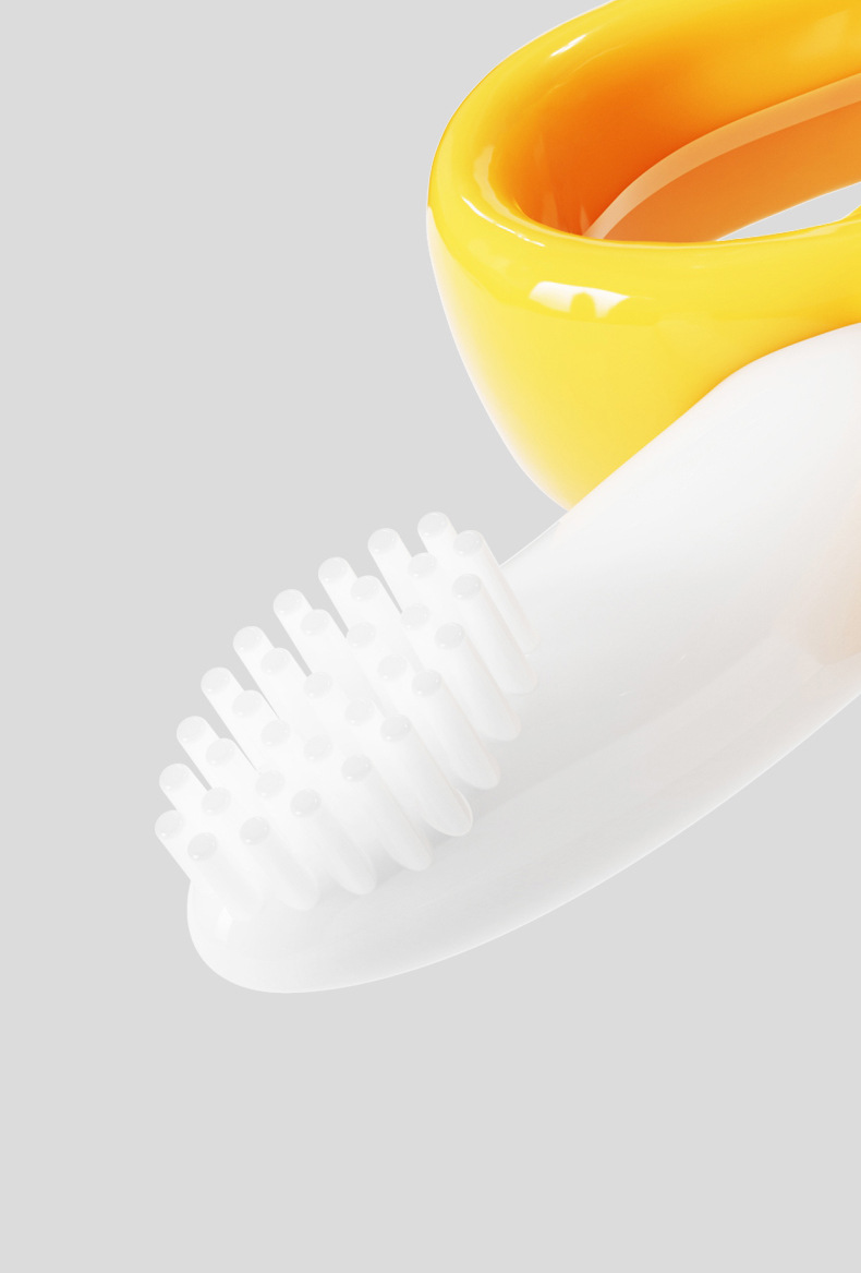 热销香蕉婴儿硅胶牙胶带吸盘咬胶磨牙棒食品级咬咬乐磨牙器详情12