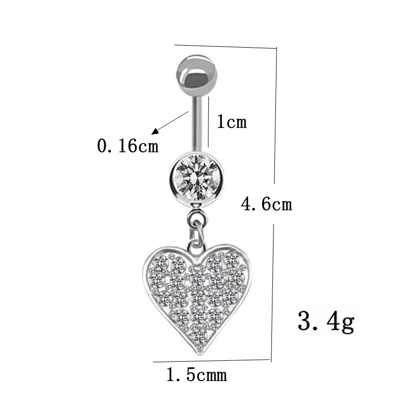 跨境热销316不锈钢合金光球肚脐环脐扣外牙脐钉欧美人体穿刺饰品详情13