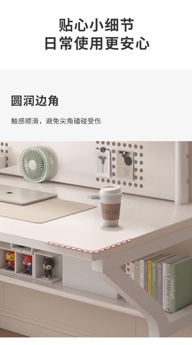 Desktop white home computer desk, simple bedroom desk, workbench table, office desk, easy gaming and e-sports desk pic 10